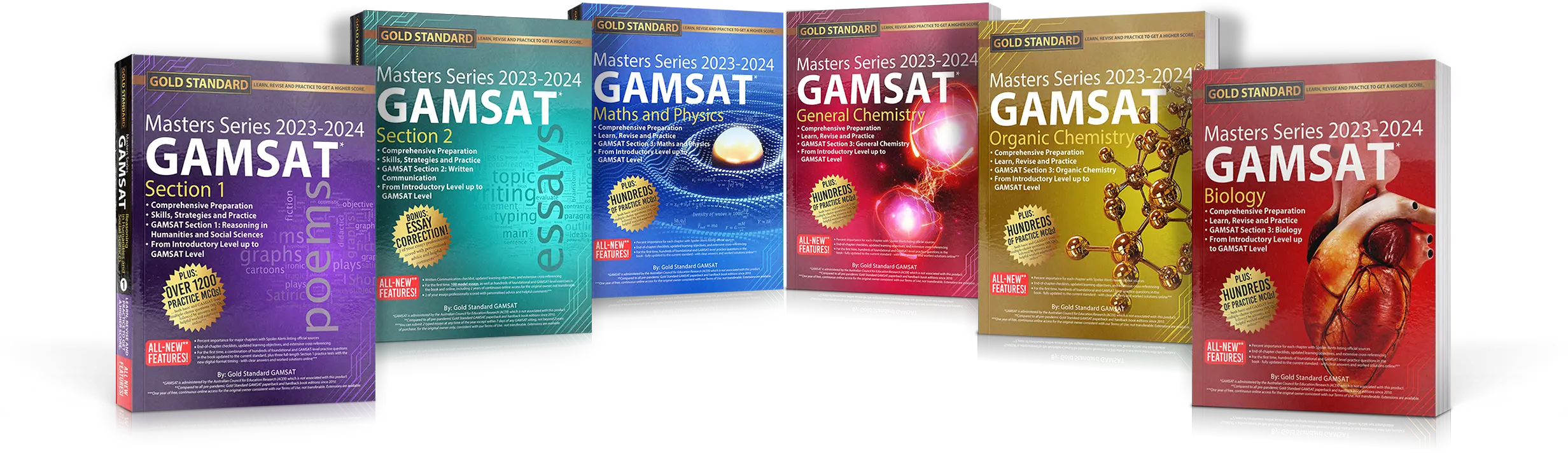 Gold Standard's new 2022 Masters Series GAMSAT preparation books